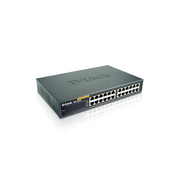 D-Link 24-Port Fast Ethernet Unmanaged Desktop/Rackmount Switch DES-1024D